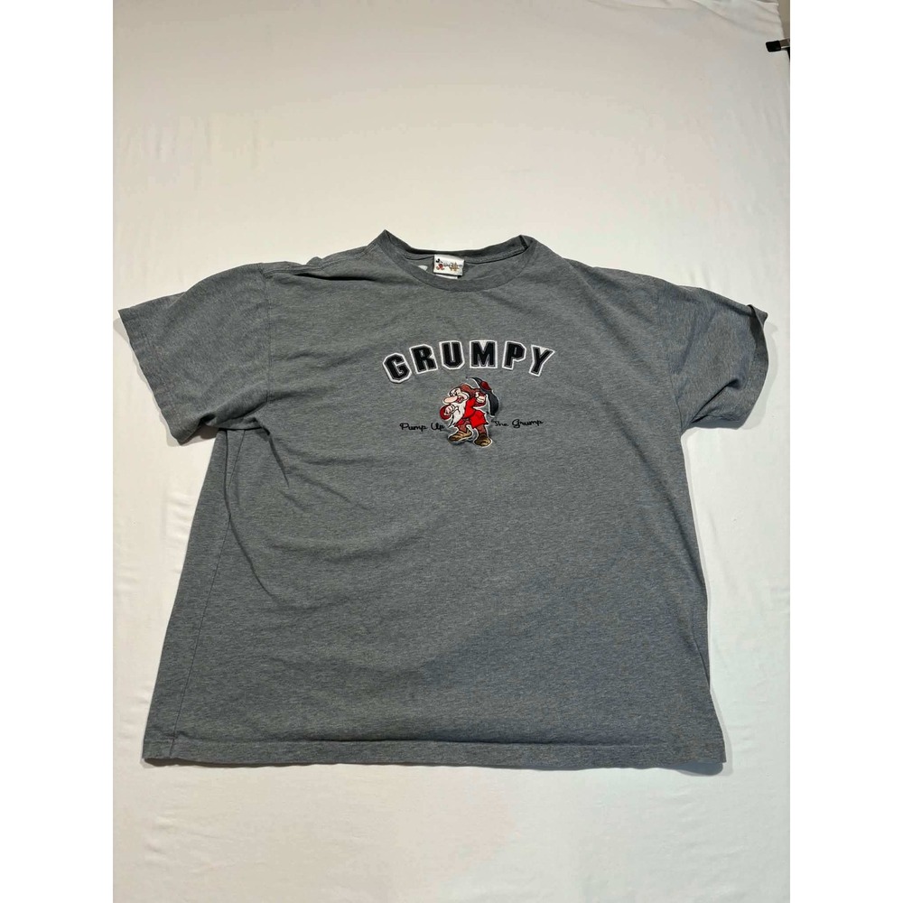 Walt Disney World Grumpy Pump Up The Grump Embroidered Gray T-Shirt XXXL 3XL